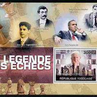 Togo 2010 Legends of Chess perf m/sheet unmounted mint