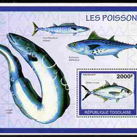 Togo 2010 Fish perf m/sheet unmounted mint