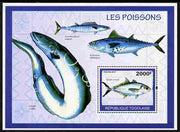 Togo 2010 Fish perf m/sheet unmounted mint