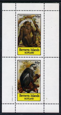 Bernera 1982 Primates (Hose's Langur) perf,set of 2 values (40p & 60p) unmounted mint