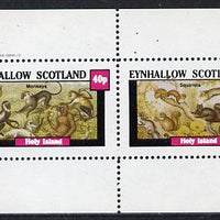 Eynhallow 1982 Animals #10 (Monkeys & Squirrels) perf,set of 2 values (40p & 60p) unmounted mint