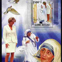 Guinea - Bissau 2010 Mother Teresa #2 with Diana perf s/sheet unmounted mint