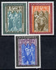 Andorra - French 1971 Altar Screens (3rd series) set of 3 SG F 233-35