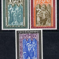 Andorra - French 1971 Altar Screens (3rd series) set of 3 SG F 233-35