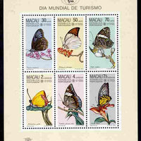 Macao 1985 World Tourism Day - Butterflies perf m/sheet unmounted mint SG MS616