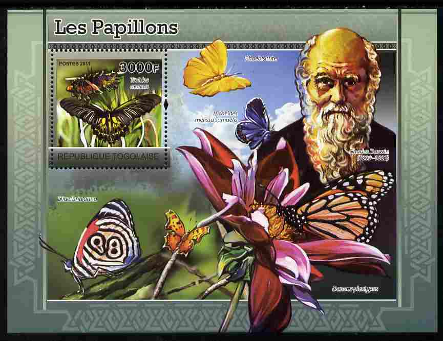 Togo 2011 Butterflies perf souvenir sheet unmounted mint