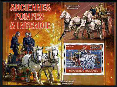 Togo 2010 Old Fire Engines perf s/sheet unmounted mint, Yvert 437