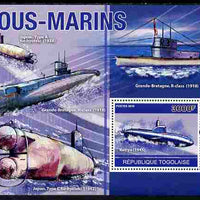 Togo 2010 Submarines perf s/sheet unmounted mint, Yvert 441