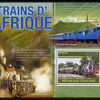 Togo 2010 African Trains perf s/sheet unmounted mint, Yvert 442