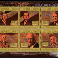 Guinea - Conakry 2010-11 Presidents of the USA #33 - Harry S Truman perf sheetlet containing 6 values unmounted mint