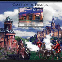 Mozambique 2010 Castles of France perf m/sheet unmounted mint, Yvert 284