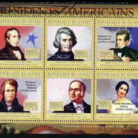 Guinea - Conakry 2010-11 Presidents of the USA #10 - John Tyler perf sheetlet containing 6 values unmounted mint Michel 7919-24