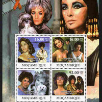 Mozambique 2011 Tribute to Elizabeth Taylor (actress) perf sheetlet containing 4 values unmounted mint