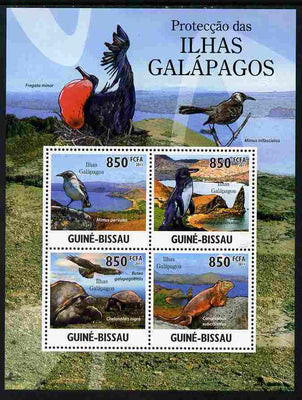 Guinea - Bissau 2011 Protection of Fauna on Galapagos Islands perf sheetlet containing 4 values unmounted mint Michel 5283-86