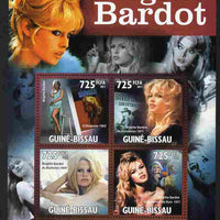 Guinea - Bissau 2011 Brigitte Bardot perf sheetlet containing 4 values unmounted mint Michel 5273-76