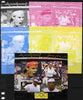 Central African Republic 2011 London Olympics - Tennis (Federer & Nadal) sheetlet containing 4 values - the set of 5 imperf progressive proofs comprising the 4 individual colours plus all 4-colour composite, unmounted mint