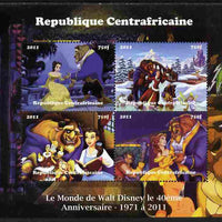 Central African Republic 2011 The World of Walt Disney #1 perf sheetlet containing 4 values unmounted mint. Note this item is privately produced and is offered purely on its thematic appeal