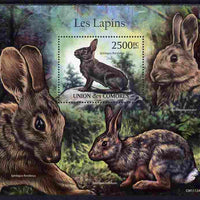 Comoro Islands 2011 Rabbits perf s/sheet unmounted mint