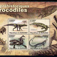 Burundi 2011 Crocodiles perf sheetlet containing 4 values unmounted mint