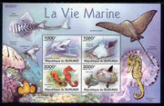 Burundi 2011 Marine Life perf sheetlet containing 4 values unmounted mint