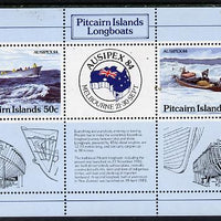 Pitcairn Islands 1984 Ausipex '84 Stamp Exhibition (Longboats) m/sheet, SG MS 263 unmounted mint