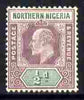 Northern Nigeria 1902 KE7 Crown CA 1/2d dull purple & green mounted mint SG 10