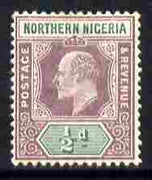 Northern Nigeria 1902 KE7 Crown CA 1/2d dull purple & green mounted mint SG 10