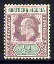 Northern Nigeria 1902 KE7 Crown CA 1/2d dull purple & green mounted mint SG 10