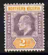 Northern Nigeria 1902 KE7 Crown CA 2d dull purple & yellow mounted mint SG 12