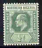 Northern Nigeria 1910-11 KE7 MCA 1/2d green mounted mint SG 28