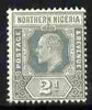 Northern Nigeria 1910-11 KE7 MCA 2d grey mounted mint SG 30