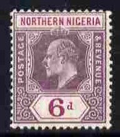 Northern Nigeria 1910-11 KE7 MCA 6d dull & bright purple mounted mint SG 35a