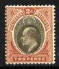 Southern Nigeria 1903-04 KE7 Crown CA 2d grey-black & chestnut mounted mint SG 12