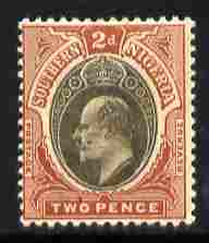 Southern Nigeria 1903-04 KE7 Crown CA 2d grey-black & chestnut mounted mint SG 12