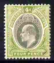 Southern Nigeria 1903-04 KE7 Crown CA 4d grey-black & olive-green mounted mint SG 14