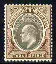 Southern Nigeria 1903-04 KE7 Crown CA 2s6d grey-black & brown mounted mint SG 17