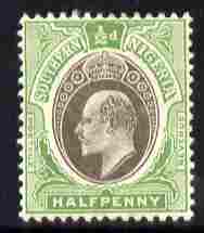 Southern Nigeria 1904-09 KE7 MCA 1/2d grey-black & pale green mounted mint SG 21/a