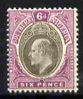 Southern Nigeria 1904-09 KE7 MCA 6d grey-black & purple mounted mint SG 27/a