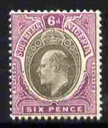 Southern Nigeria 1904-09 KE7 MCA 6d grey-black & purple mounted mint SG 27/a