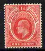 Southern Nigeria 1907-11 KE7 MCA 1d carmine mounted mint SG 34/ab