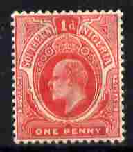 Southern Nigeria 1907-11 KE7 MCA 1d carmine mounted mint SG 34/ab