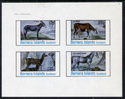 Bernera 1982 Animals (Deer, Cow, Horse & Donkey) imperf,set of 4 values (10p to 75p) unmounted mint