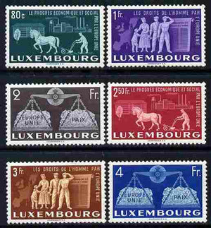 Luxembourg 1951 To Promote United Europe set of 6 very lightly mounted mint SG 543-8