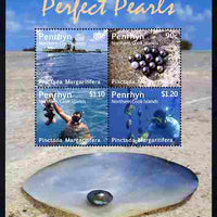 Cook Islands - Penrhyn 2011 Pearl Diving perf sheetlet containing 4 values unmounted mint