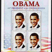 St Vincent - Myreau 2009 Inauguration of Pres Barack Obama perf sheetlet of 4 unmounted mint