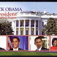 Tanzania 2009 Inauguration of Pres Barack Obama perf sheetlet of 4 unmounted mint