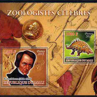 Mali 2012 Zoological Celebrities - Richard Owen large perf sheetlet containing 2 values unmounted mint