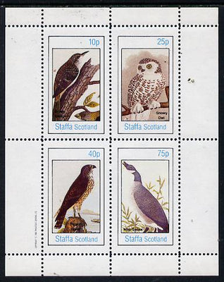 Staffa 1982 Birds #22 (Creeper, Snowy Owl, Goose & Hawk) perf,set of 4 values (10p to 75p) unmounted mint