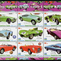 Puntland State of Somalia 2010 Classic Sports Cars of United Kingdom #3 perf sheetlet containing 9 values unmounted mint