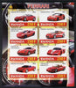 Rwanda 2012 Ferrari imperf sheetlet containing 8 values unmounted mint